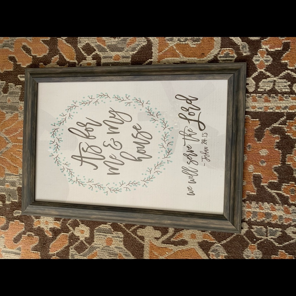 Large rustic farmhouse scripture sign